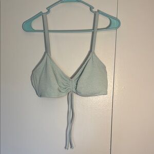 Light Blue Ruched Bikini Top